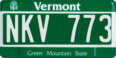 VT license plate NKV773