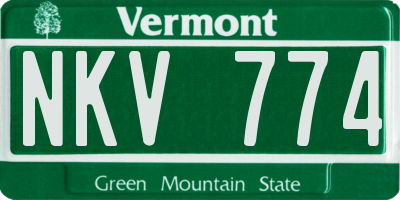 VT license plate NKV774