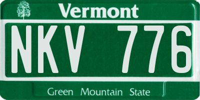 VT license plate NKV776