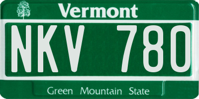 VT license plate NKV780