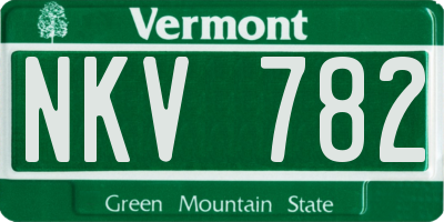 VT license plate NKV782