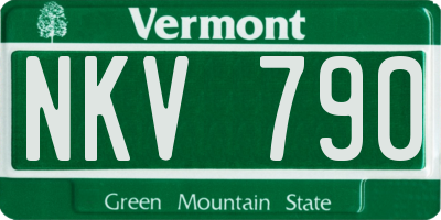 VT license plate NKV790