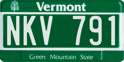 VT license plate NKV791