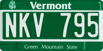 VT license plate NKV795