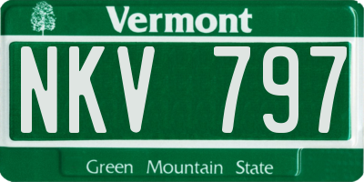 VT license plate NKV797