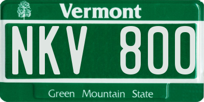VT license plate NKV800