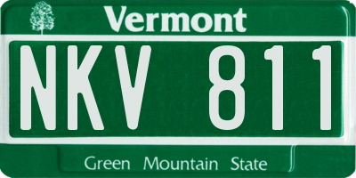 VT license plate NKV811