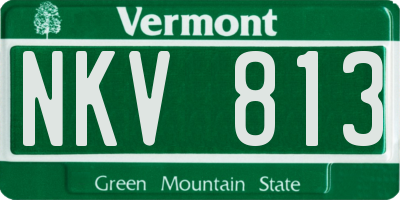 VT license plate NKV813