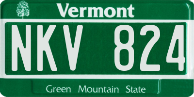 VT license plate NKV824
