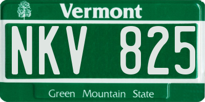VT license plate NKV825