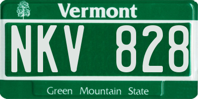 VT license plate NKV828