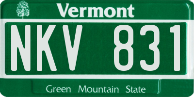 VT license plate NKV831