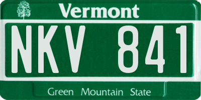 VT license plate NKV841