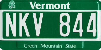 VT license plate NKV844