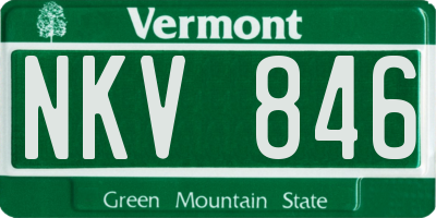 VT license plate NKV846