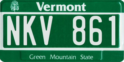 VT license plate NKV861