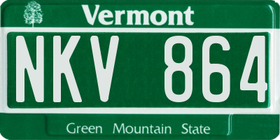 VT license plate NKV864