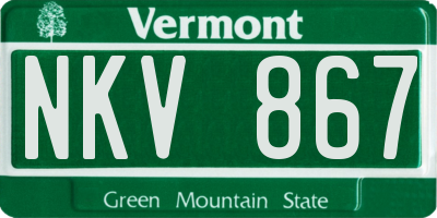 VT license plate NKV867
