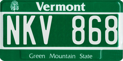 VT license plate NKV868