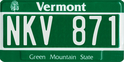 VT license plate NKV871