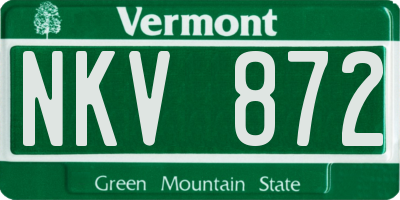 VT license plate NKV872