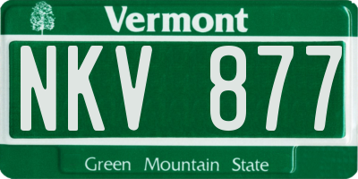 VT license plate NKV877