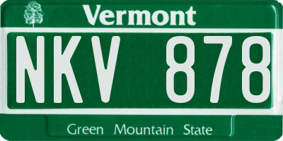 VT license plate NKV878