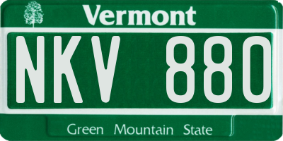 VT license plate NKV880