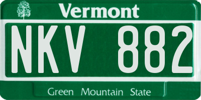 VT license plate NKV882