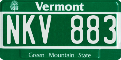 VT license plate NKV883