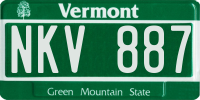 VT license plate NKV887