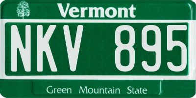 VT license plate NKV895