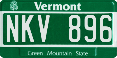 VT license plate NKV896