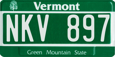 VT license plate NKV897
