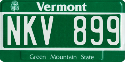 VT license plate NKV899