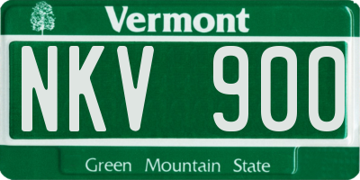 VT license plate NKV900