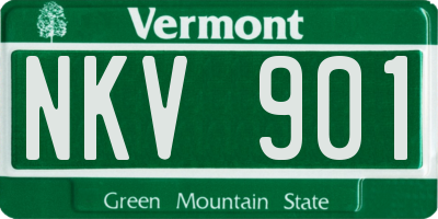 VT license plate NKV901