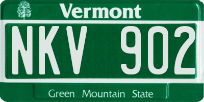VT license plate NKV902