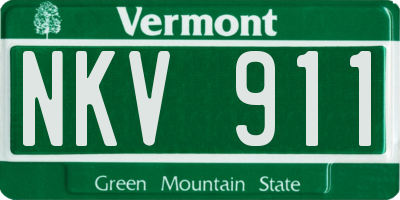 VT license plate NKV911