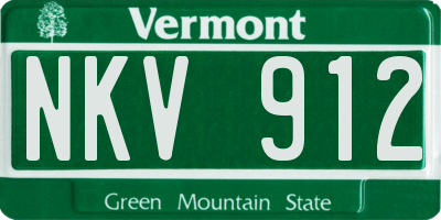 VT license plate NKV912