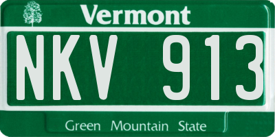 VT license plate NKV913