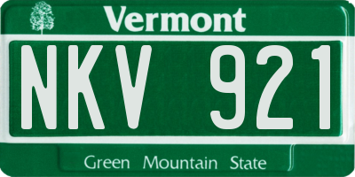 VT license plate NKV921