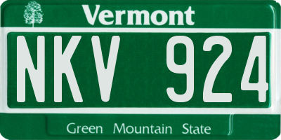 VT license plate NKV924