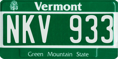 VT license plate NKV933