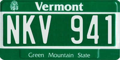 VT license plate NKV941