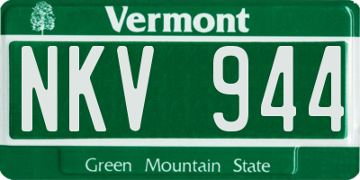 VT license plate NKV944