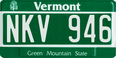 VT license plate NKV946