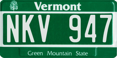 VT license plate NKV947