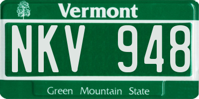 VT license plate NKV948