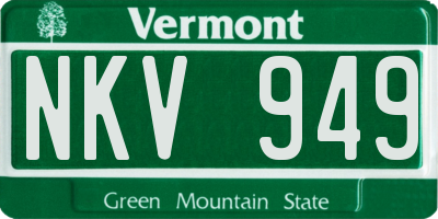 VT license plate NKV949